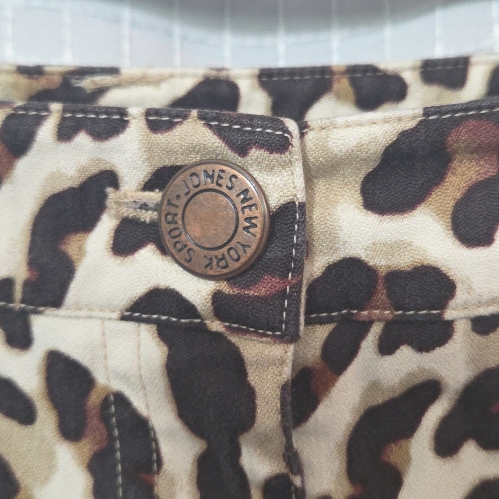 JONES NEW YORK Sport Stretch Womens Size 6 Animal Print Pencil Skirt - Picture 2 of 8